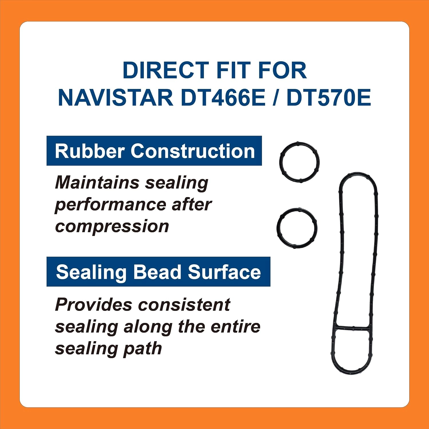 BTS-1842126C91 Oil Cooler Gasket Kit for Navistar - 2 BTS-1842126C91 Juego de Juntas de Enfriador de Aceite para Navistar