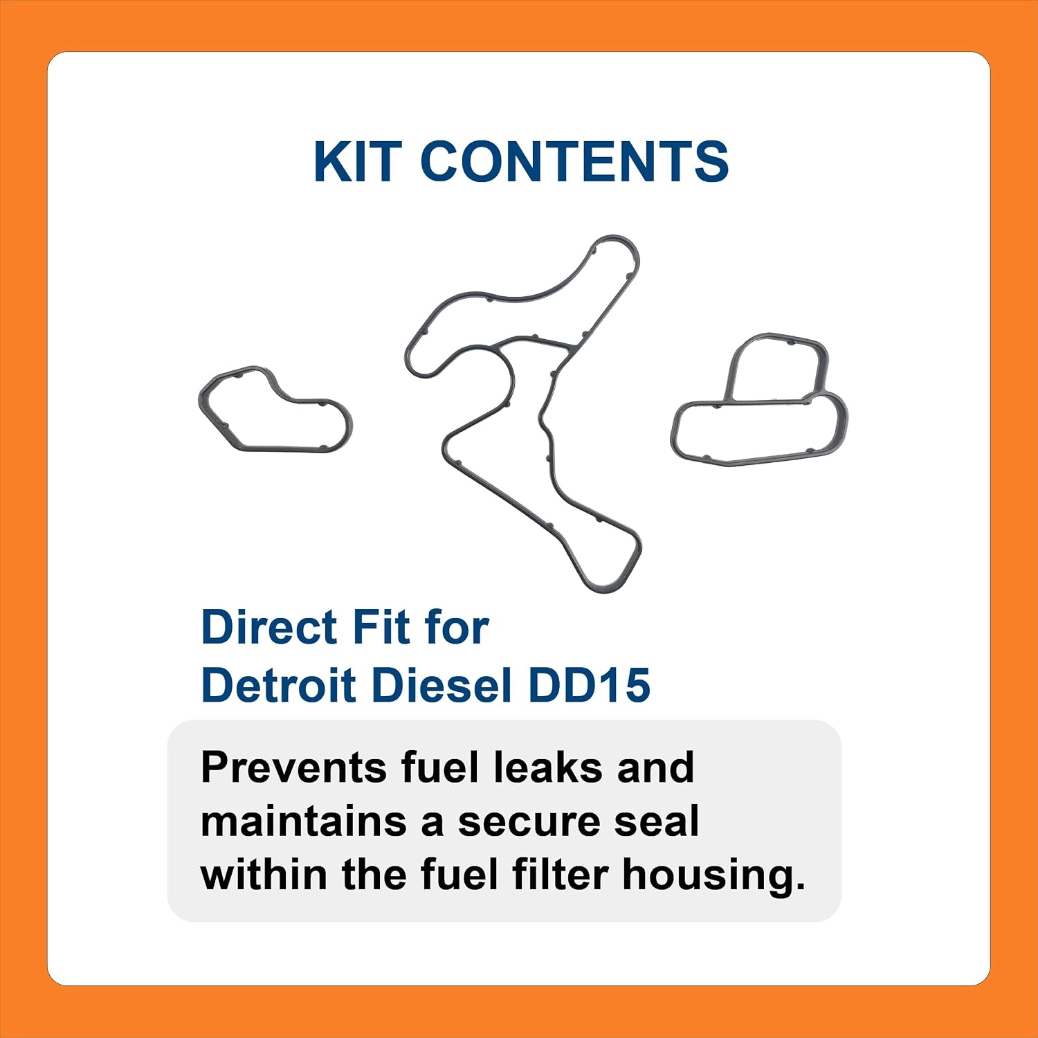 BTS-A4700900579WS Fuel Filter Housing Gasket Kit for Detroit Diesel - 2 BTS-A4700900579WS Juego de Juntas de carcasa de filtro de Combustible para Detroit Diesel
