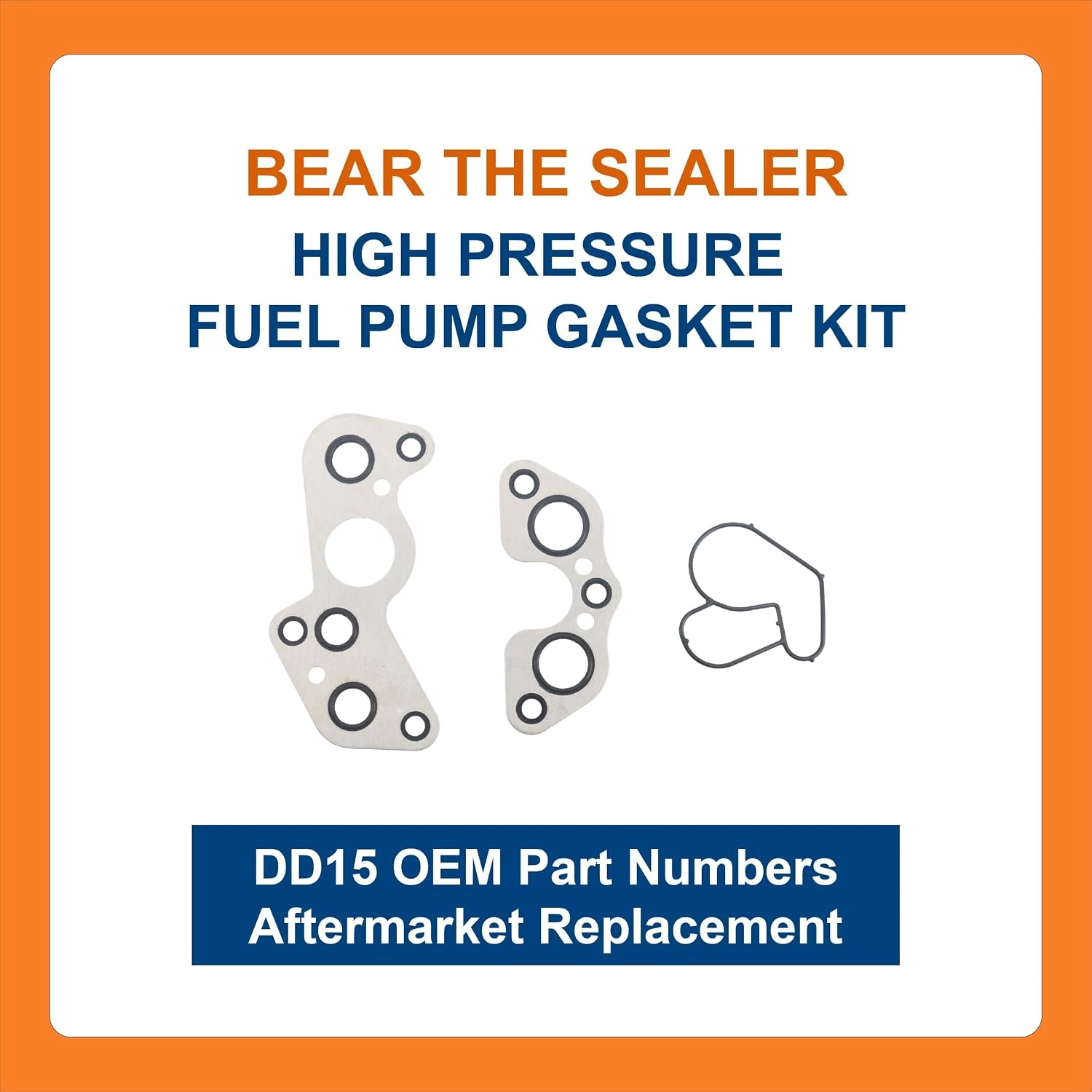 BTS-DD15HPGKT High Pres. Fuel Pump Gasket Kit for Detroit Diesel - 1 BTS-DD15HPGKT Kit de Juntas de Bomba Combustible de Alta Pres. para Detroit Diesel