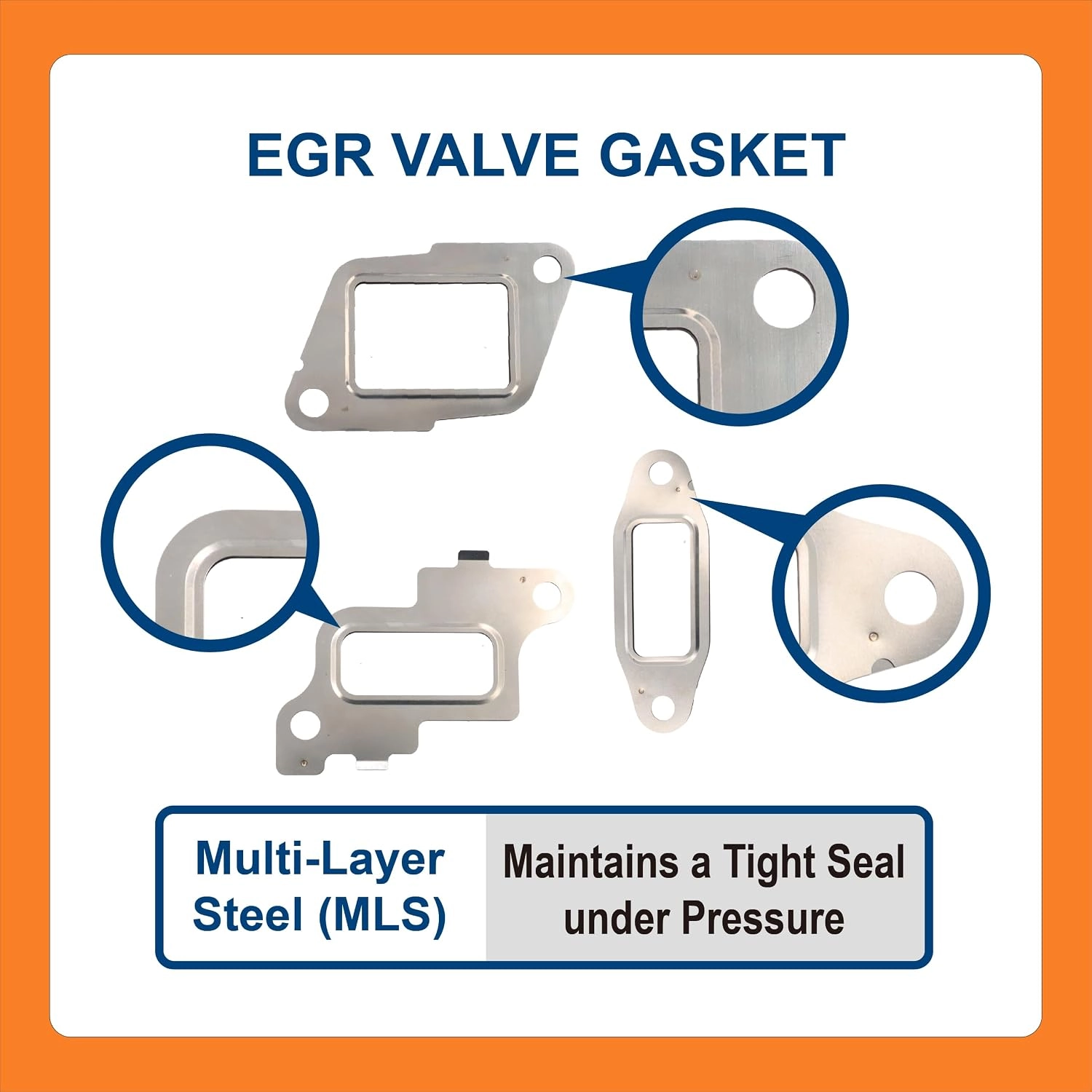 BTS-EGRVALLMM1 EGR Valve Gasket Kit for General Motors - 4 BTS-EGRVALLMM1 EGR Valve Gasket Kit for General Motors