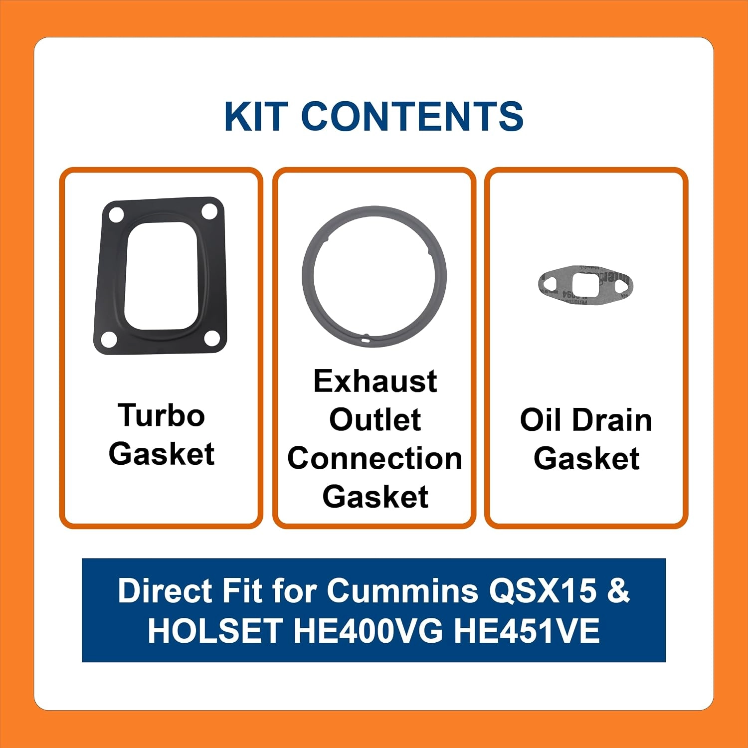 BTS-ISXTB535 TURBO GASKET KIT for Cummins - 2 BTS-ISXTB535 Juego de Juntas de Turbo para Cummins